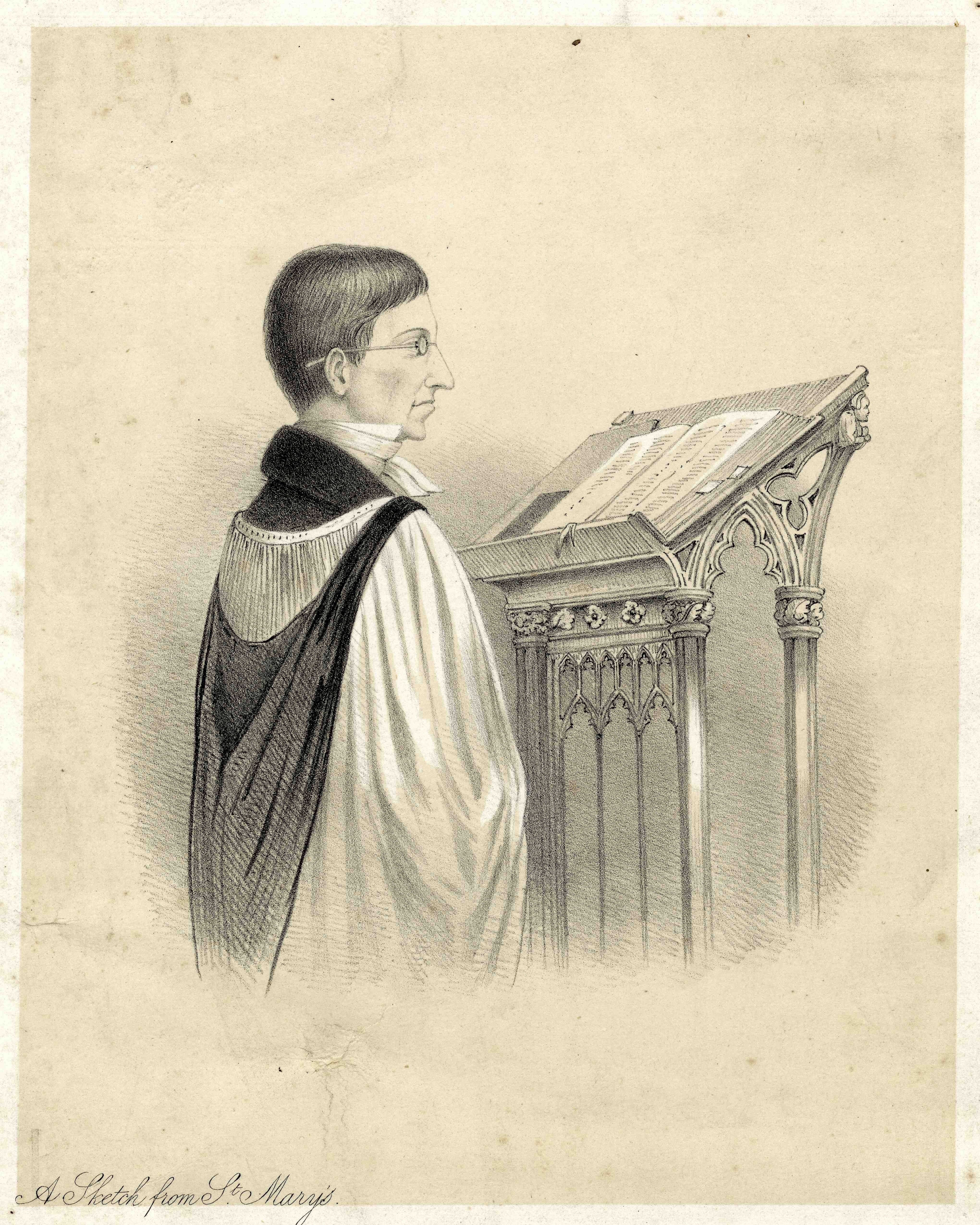 Newman preaching in the University Church of St Mary the Virgin